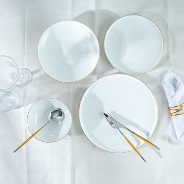 Aryıldız Bone Porselen 24 Parça 6 Kişilik Yemek Takımı