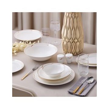 Aryıldız Crystal Provence Gold 56 Parça 12 Kişilik Yemek Takımı
