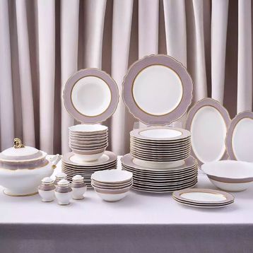 Aryıldız Majestic 60 Parça 12 Kişilik Porselen Yemek Takımı