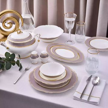 Aryıldız Majestic 60 Parça 12 Kişilik Porselen Yemek Takımı