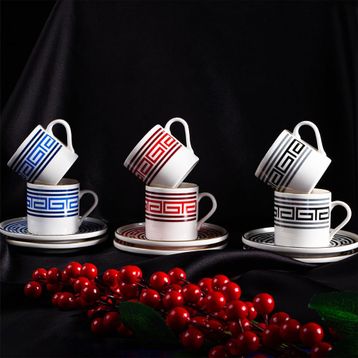 Aryıldız Sacce 6 Kişilik 90 ml Türk Kahve Fincan Takımı
