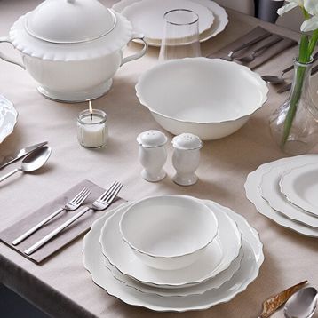 Aryıldız Seawave Platin 60 Parça 12 Kişilik Yemek Takımı