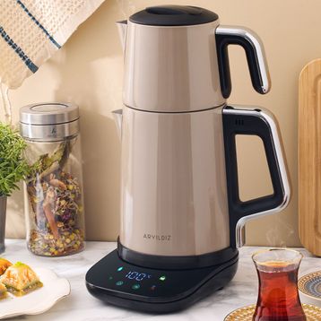 Aryıldız Vision Steel Beige Çay Makinesi