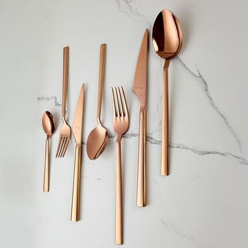 Aryıldız Vogue Bronz 84 Parça 12 Kişilik Çatal Kaşık Bıçak Takımı