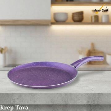 Arzu Çelik Violet 28 cm Granit Krep Tavası