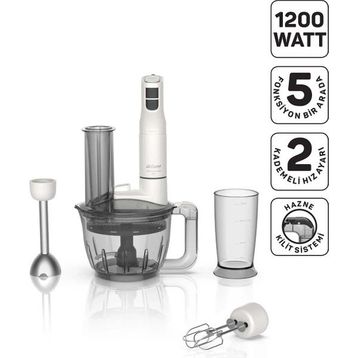 Arzum AR1187 Beyaz Soprano Max Neo Multi Blender Seti