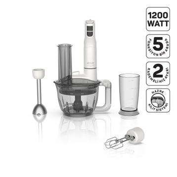 Arzum AR1187 Beyaz Soprano Max Neo Multi Blender Seti