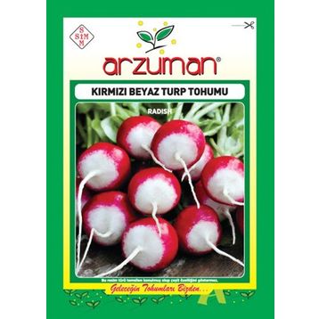 Arzuman Kırmızı Beyaz Turp Sebze Tohumu