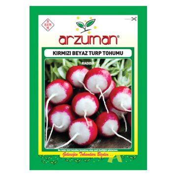 Arzuman Kırmızı Beyaz Turp Sebze Tohumu
