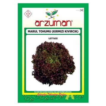 Arzuman Kırmızı Kıvırcık Marul İthal Marul 5 gr Tohum