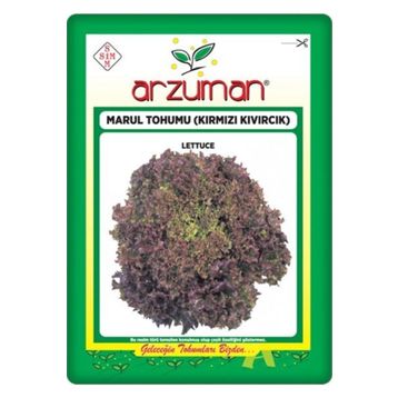 Arzuman Kırmızı Kıvırcık Marul İthal Marul 5 gr Tohum