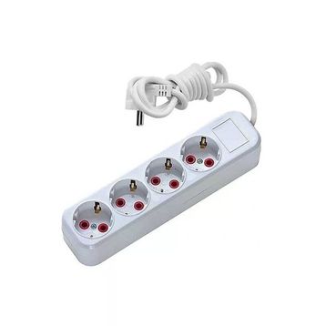 Asel A403 4'lü 3 Metre Topraklı Anahtarlı Ast Priz