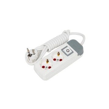 Asgrup AU23A 3 m Topraklı Anahtarlı İkili Grup Priz