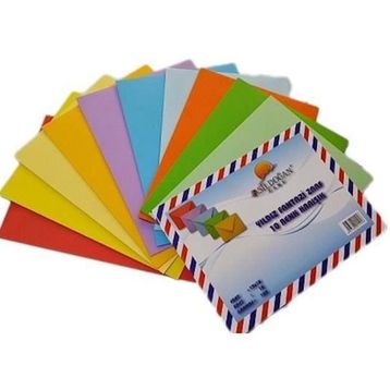Asil 13x18 cm 10 Renk Karışık Zarf