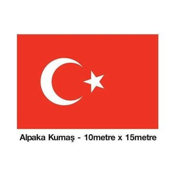 Asilmeydan 10x15 metre Alpaka Kumaş Türkiye Cumhuriyeti Bayrağı