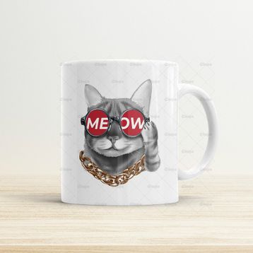 Asilmeydan Cool Cat Sevimli Kedi Kupa Bardak