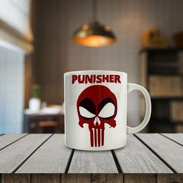 Asilmeydan Punisher Skull Baskılı Kupa Bardak