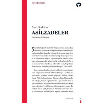 ASILZADELER - ÖMER SEYFETTIN