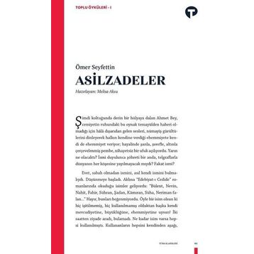 ASILZADELER - ÖMER SEYFETTIN