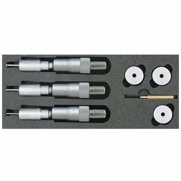 Asimeto AS-208 3-4 mm 4-5 mm ve 5-6 mm İki Nokta Temaslı Dijital İç Çap Mikrometre Seti