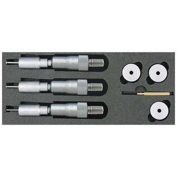 Asimeto AS-209 3-4 mm 4-5 mm ve 5-6 mm İki Nokta Temaslı Mekanik İç Çap Mikrometre Seti
