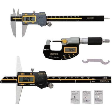 Asimeto AS-960 Dijital Kumpas + Dışçap Mikrometresi + Derinlik Kumpası Üçlü Set