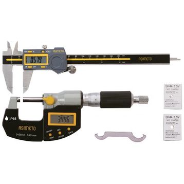 Asimeto AS-960030 Dijital Kumpas Derinlik Kumpas Mikrometre Seti