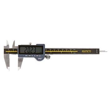 Asimeto IP67 0-150x0.01 mm Dijital Kumpas Büyük Ekran