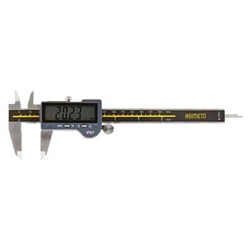 Asimeto IP67 0-200x0.01 mm Büyük Ekran Dijital Kumpas