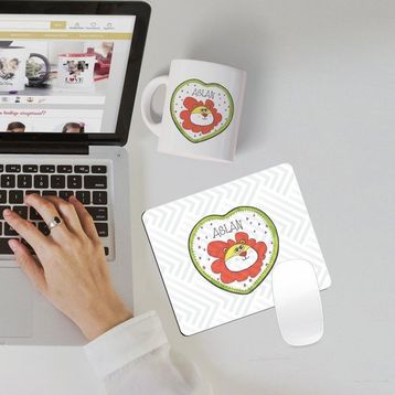 Aslan Burcu Seramik Kupa Bardak