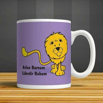 Aslan Burcu Seramik Kupa Bardak