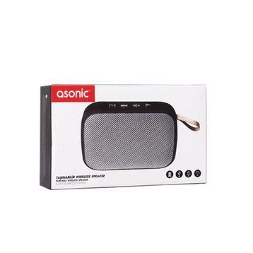 Asonic AS-02 3W Gümüş Bluetooth Hoparlör