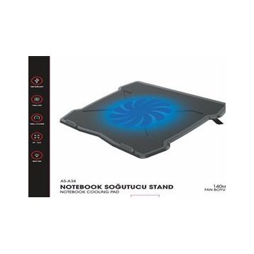Asonic AS-A34 140 mm Fanlı Notebook Soğutucu Stand