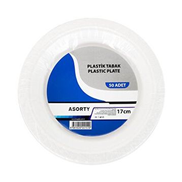 Asorty 17 CM 50'li Plastik Tabak