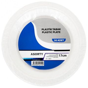 Asorty 17 CM 50'li Plastik Tabak