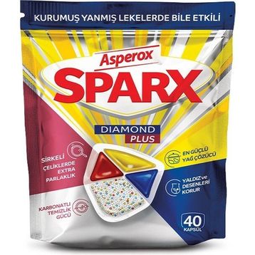 Asperox 40'lı Sparx Diamond Bulaşık Kapsülü