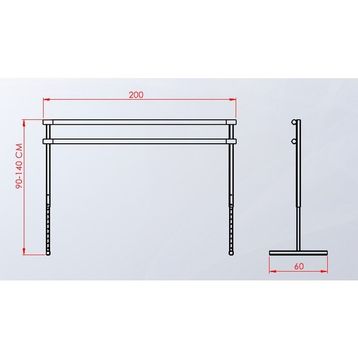 Assa BL-005 Siyah Yükseklik Ayarlı Bale Barı