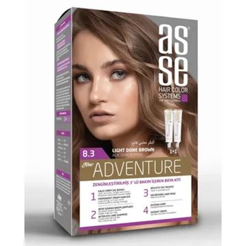 Asse Adventure No:8.3 Açık Dore Kumral Saç Boyası