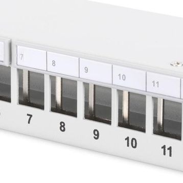 Assmann Açık Gri 12 Port Zırhlı Modüler Patch Panel