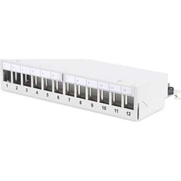 Assmann Açık Gri 12 Port Zırhlı Modüler Patch Panel