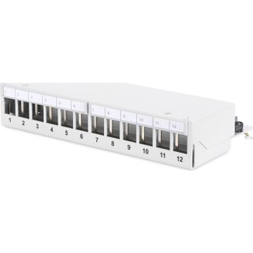 Assmann Açık Gri 12 Port Zırhlı Modüler Patch Panel