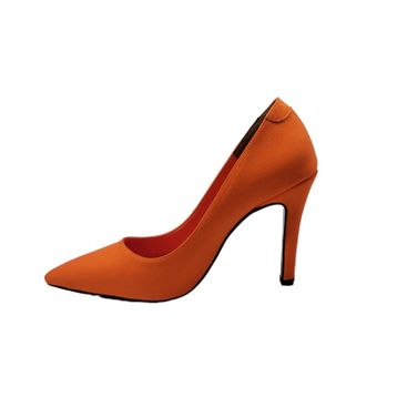 Assortie 112Z Turuncu Stiletto Sivri Burun Kaydırmaz Taban Kadın Topuklu Ayakkabı