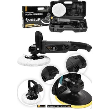 Assur 1200W 180 mm Devir Ayarlı Polisaj Makinesi
