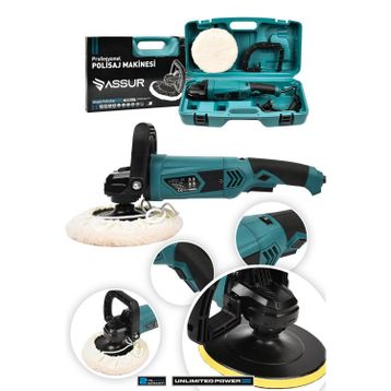 Assur 1200W 180 mm Devir Ayarlı Polisaj Makinesi
