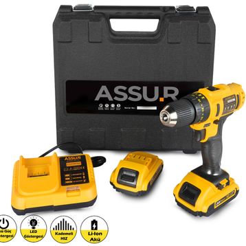 Assur 24 V 5 Ah Li-ıon Çift Akülü Çantalı Şarjlı Darbeli Matkap