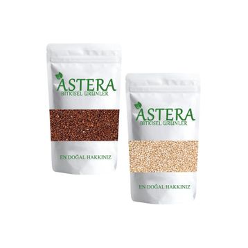 Astera 100 gr Kırmızı Kinoa Tohumu + 100 gr Beyaz Kinoa Tohumu