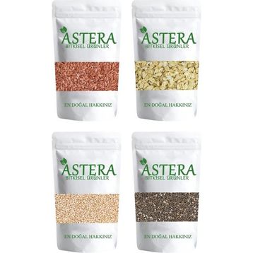 Astera 500 gr Chia + 500 gr Kinoa + 500 gr Keten + 500 gr Yulaf Ezmesi Tahıl Seti