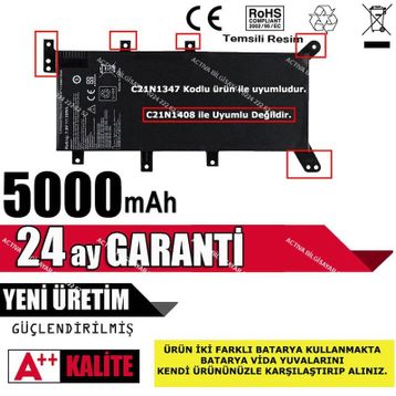 Asus A555LP F555LP K555LP Notebook Batarya