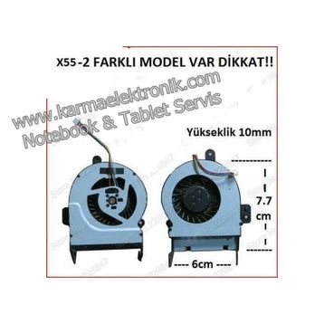 Asus A55U Notebook Uyumlu Fan