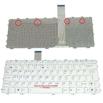 Asus Eee Pc 1018PD Beyaz Klavye